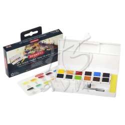 Derwent - Derwent Inktense Sulu Boya Seyahat Seti Yarım Tablet 12li (1)