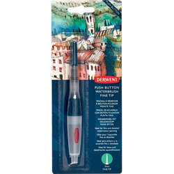 Derwent - Derwent Push Button Waterbrush Sulu Boya Fırçası Fine 2mm