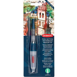 Derwent - Derwent Push Button Waterbrush Sulu Boya Fırçası Medium 3mm