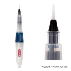 Derwent - Derwent Push Button Waterbrush Sulu Boya Fırçası Medium 3mm (1)