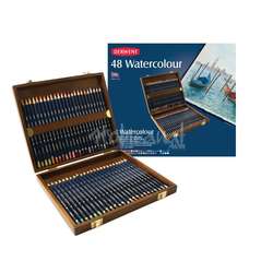 Derwent - Derwent Watercolour Pencil Sulu Boya Kalemi 48li Set Ahşap Kutu