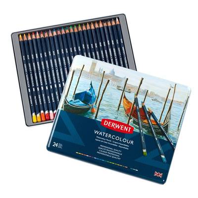 Derwent Watercolour Pencil Sulu Boya Kalemi Seti 24lü Teneke Kutu