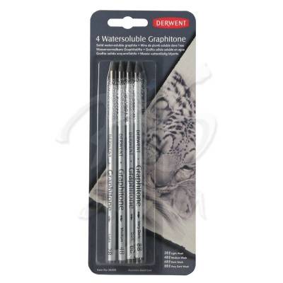 Derwent Watersoluble Graphitone Aquarel Grafit Kalem 4lü Set