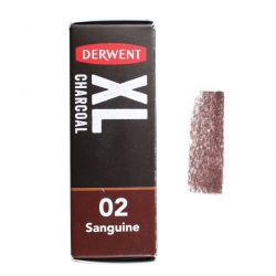 Derwent - Derwent XL Charcoal Blocks Kalın Füzen 02 Sanguine