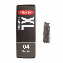 Derwent - Derwent XL Charcoal Blocks Kalın Füzen 04 Sepia