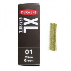 Derwent - Derwent XL Graphite Block Sulandırılabilen Füzen 01 Olive Green