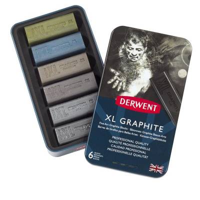 Derwent XL Graphite XL Grafit Blokları 6lı Teneke Kutu