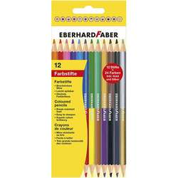 Eberhard Faber - Eberhard Faber Çift Taraflı Kuru Boya Kalemi 3mm 12li 514811