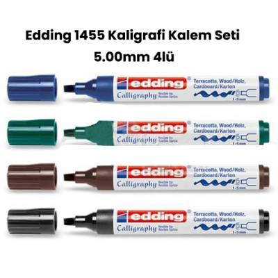 Edding 1455 Kaligrafi Kalem Seti 5.00mm 4lü