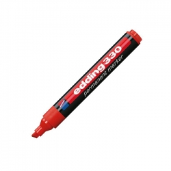 Edding - Edding 330 Permanent Markör Kalem Kesik Uç 1-5mm Kırmızı
