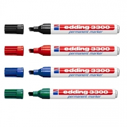 Edding - Edding 3300 Kesik Uçlu Permanent Markör Kalemi 1-5mm