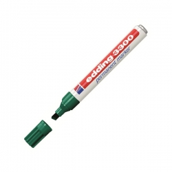 Edding - Edding 3300 Kesik Uçlu Permanent Markör Kalemi 1-5mm Yeşil
