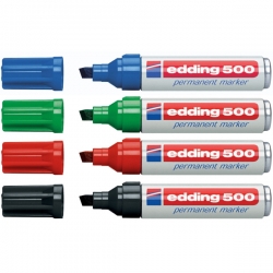 Edding - Edding 500 Kesik Uçlu Permanent Markör Kalem 2-7mm