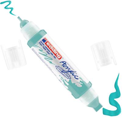 Edding 5400 Akrilik Marker Kalem Çift Uçlu 3D Double Liner 934 Parlak Turkuaz