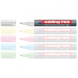 Edding - Edding 725 Neon Beyaz Tahta Kalemi Beyaz