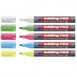 Edding - Edding 725 Neon Beyaz Tahta Kalemi