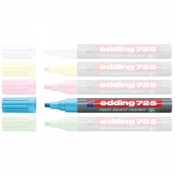 Edding - Edding 725 Neon Beyaz Tahta Kalemi Mavi