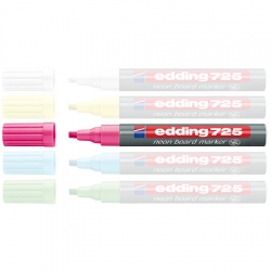 Edding - Edding 725 Neon Beyaz Tahta Kalemi Pembe