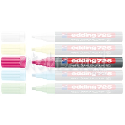 Edding 725 Neon Beyaz Tahta Kalemi Pembe