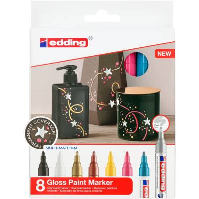 Edding 750 Gloss Paint Marker 8li Set Metalik Renkler