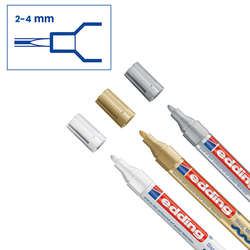 Edding - Edding 750 Gloss Paint Marker Metalik Renkler 2-4mm 3lü Set (1)