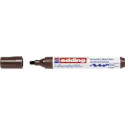 Edding - Edding 1455 Kaligrafi Kalemi 5mm Kahverengi