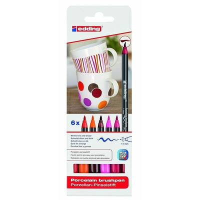 Edding Porselen Kalemi 6lı Set 4200 Sıcak Renkler