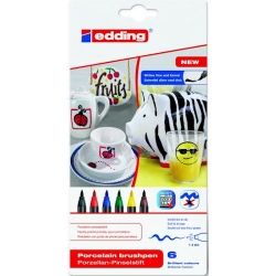 Edding - Edding Porselen Kalemi 6lı Set 4200 Standart Renkler