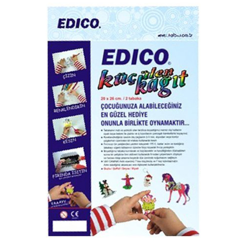 Edico 7 Times Küçülen Kağıt Siyah (2li Paket) 20x26 Cm