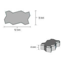 Eshel Dikdörtgen Parke Gri - Kırmızı 1/24 1.1x0.5x0.4cm - 4
