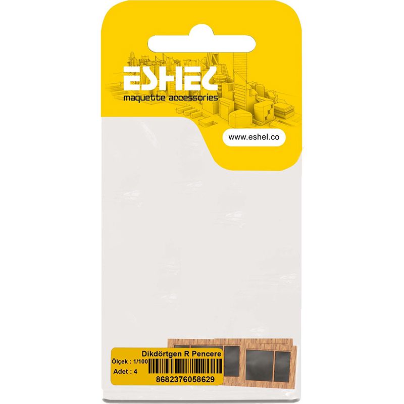 Eshel Dikdörtgen R Pencere 1-100 Paket İçi:4