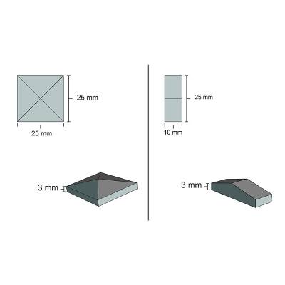 Eshel Duvar ve Kolon Üstü Desenli Taş Gri 1/12 2.5x1x1.2cm