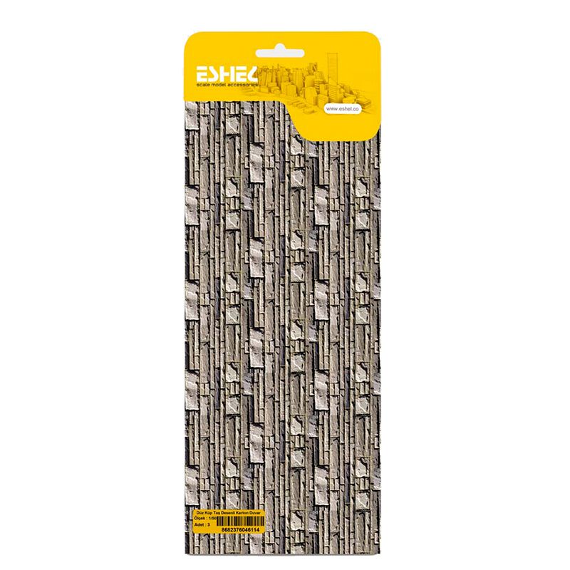 Eshel Düz Küp Taş Desenli Karton Duvar 1/50 Paket İçi:3