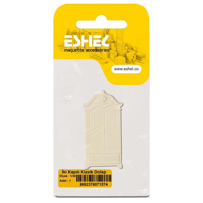 Eshel İki Kapılı Klasik Dolap 1-30 Paket İçi:1