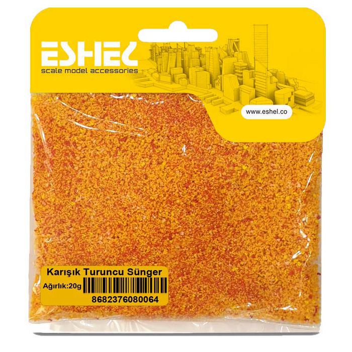 Eshel Karışık Turuncu Sünger Paket İçi:20 Gr