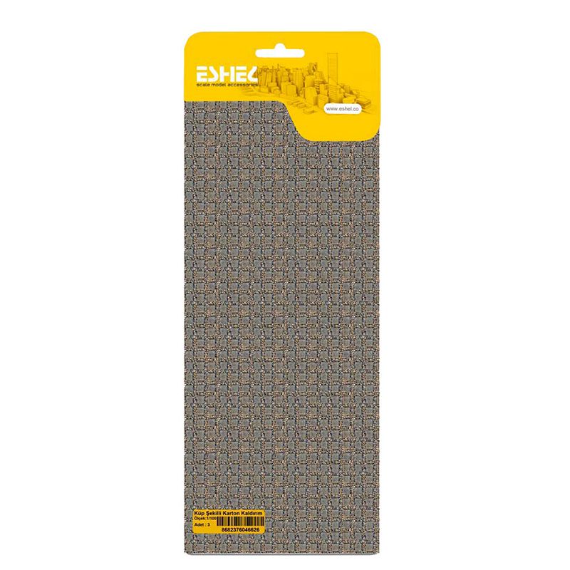 Eshel Küp Şekilli Karton Kaldırım 1/100 Paket İçi:3