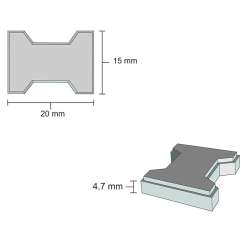 Eshel Minyatür Kilit Parke 1/12 2x1.5x4.7cm - 3