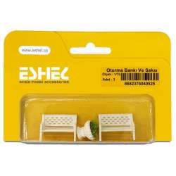 Eshel - Eshel Oturma Bankı Ve Saksı 1-75 Paket İçi:3