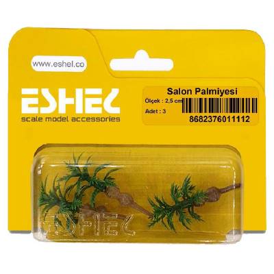 Eshel Salon Palmiyesi Ağacı Maketi 2,5cm 3lü