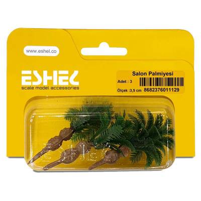 Eshel Salon Palmiyesi Ağacı Maketi 3,5cm 3lü