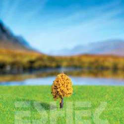 Eshel - Eshel Turuncu Renkli Bodur Ağaç Maketi 2,5cm 6lı (1)