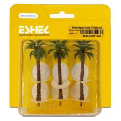 Eshel - Eshel Washingtonia Palmiye Ağacı Maketi 8cm 3lü