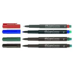 Faber Castell - Faber Castell 1525 Asetat Kalemi Set 4lü Set