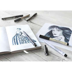 Faber Castell 6 Pitt Artist Pen Fırça Uçlu Çizim Kalemi Soft Brush 167806 - 3