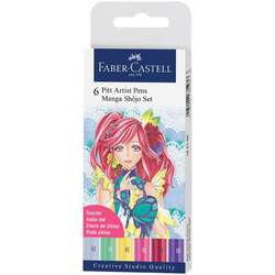 Faber Castell - Faber Castell 6 Pitt Artist Pen Manga Shojo Set 167155