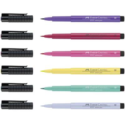 Faber Castell 6 Pitt Artist Pen Manga Shojo Set 167155