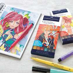 Faber Castell 6 Pitt Artist Pen Manga Shojo Set 167155 - 4