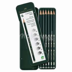 Faber Castell - Faber Castell 9000 Dereceli Kalem 6lı Set