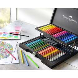 Faber Castell - Faber Albrecht Dürer Aquarell Boya Kalemi Ahşap Kutu 120 Renk (1)