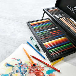 Faber Castell - Faber Castell Art&Graphic Compendium Ahşap Kutulu Set 110088 (1)